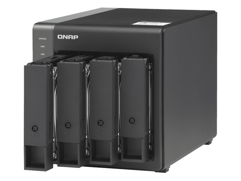 QNAP 4 Bay Diskless NAS Quad Core 1.7GHz CPU 4GB RAM