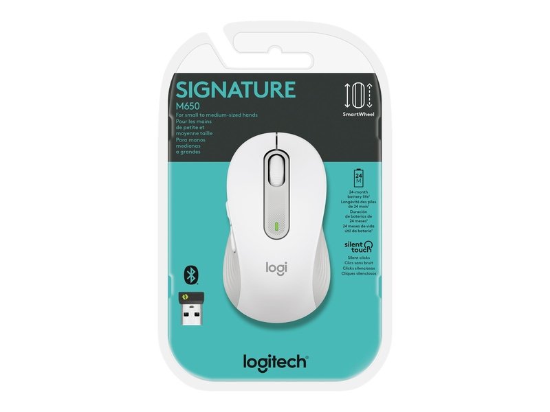 Logitech Signature M650 Wireless Mouse - White 910-006264