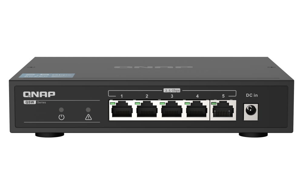QNAP QSW-1105-5T 5 port 2.5Gbps auto negotiation 2.5G/1G/100M unmanagement switch 2y RTB