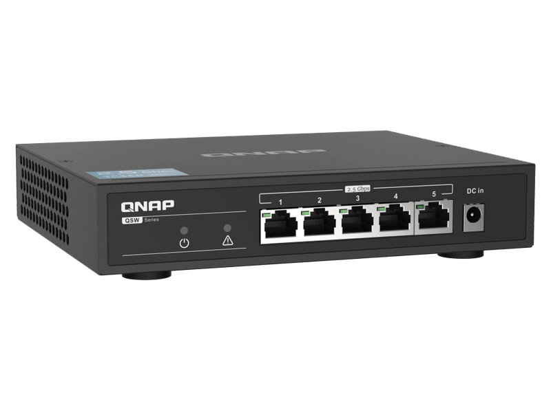 QNAP QSW-1105-5T 5 port 2.5Gbps auto negotiation 2.5G/1G/100M unmanagement switch 2y RTB