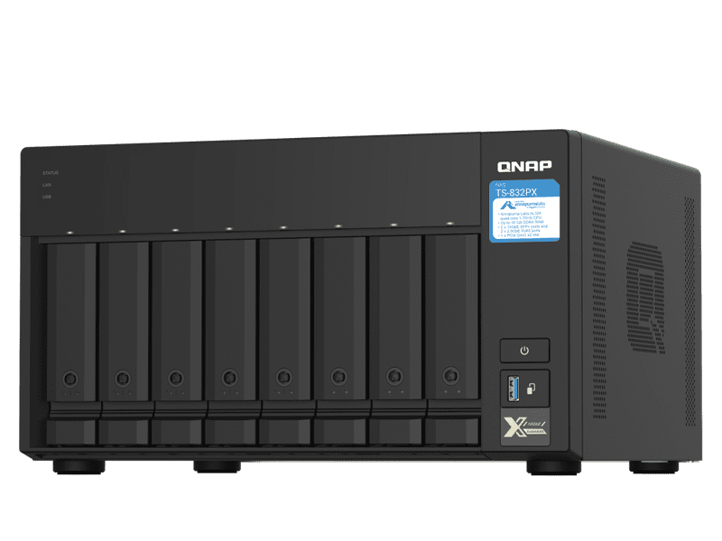 QNAP Desktop 8-Bay Diskless NAS Alpine Quad-Core 4GB RAM