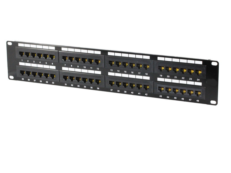48 Port 2RU CAT5E Patch Panel UL-Listed