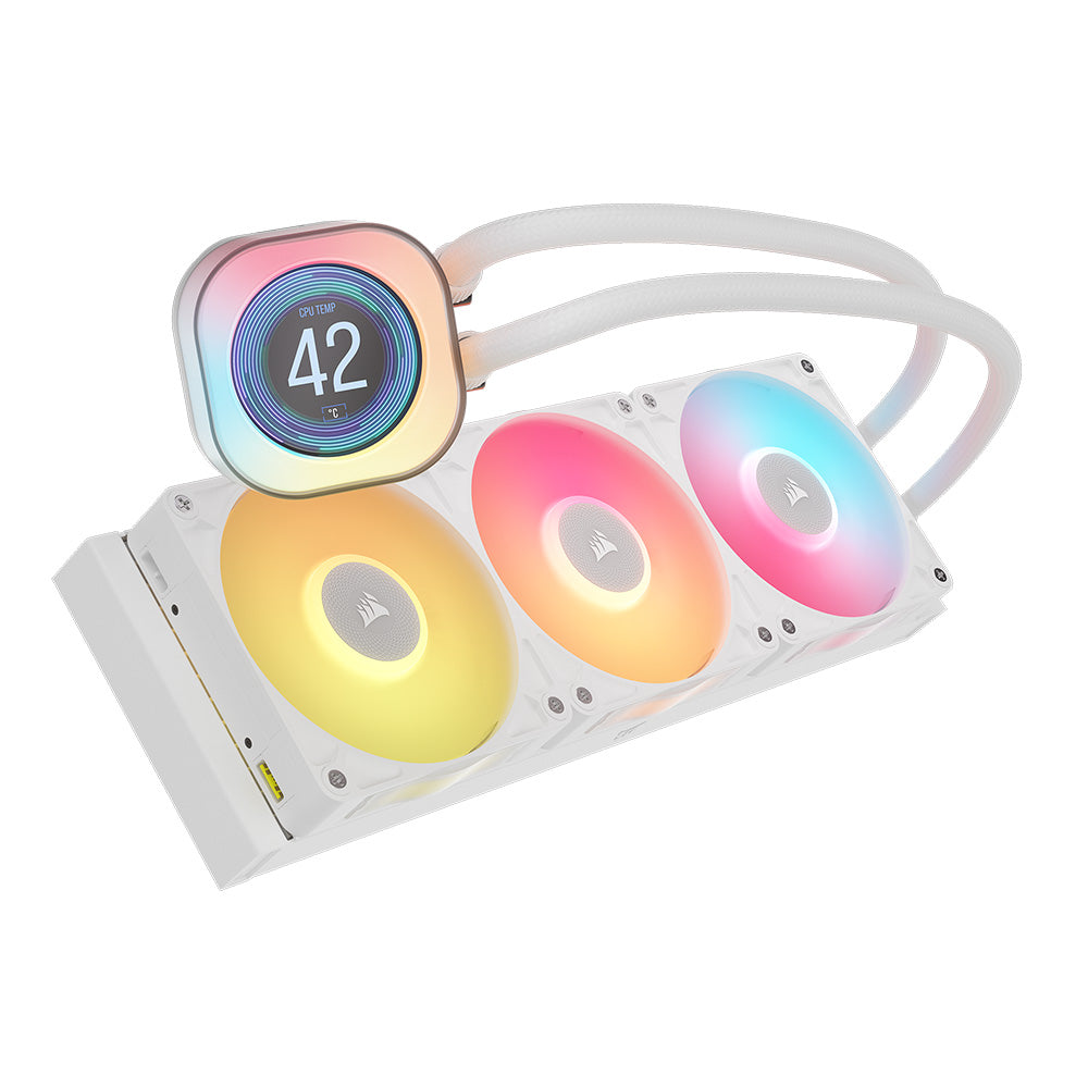 Corsair iCUE LINK TITAN 360 RX LCD Liquid CPU Cooler - White