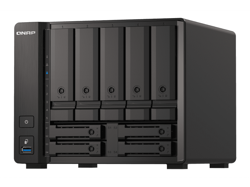 QNAP Desktop 9-Bay Diskless NAS AMD Ryzen CPU 32GB RAM