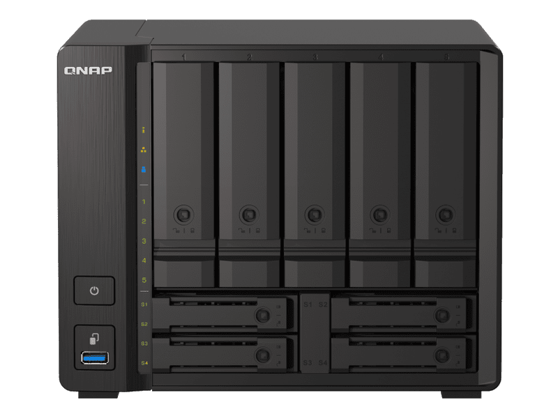 QNAP Desktop 9-Bay Diskless NAS AMD Ryzen CPU 32GB RAM