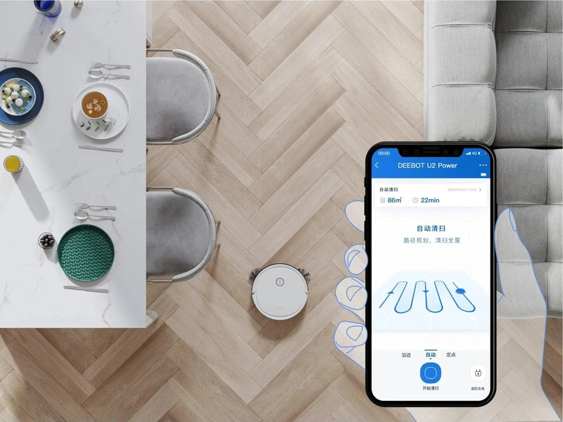 ECOVACS DEEBOT U2 Floor Cleaning Robot White