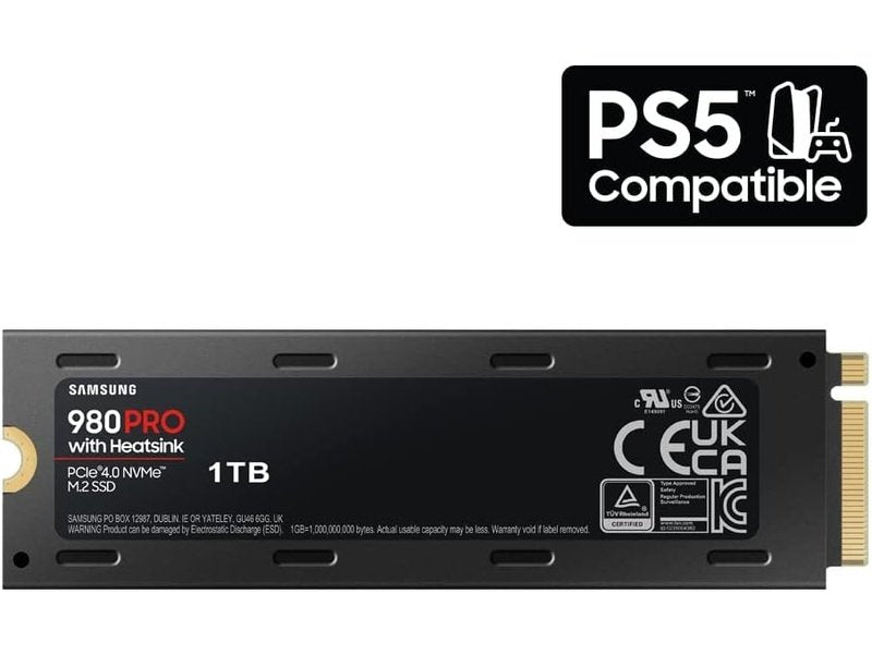 Samsung 980 Pro 1TB M.2 NVMe PCIe 4.0 SSD with Heatsink