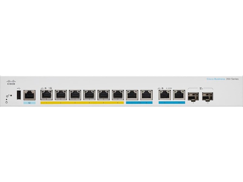 Cisco Business CBS350 8 Ports Manageable Ethernet Switch, PoE, 2x10G SFP