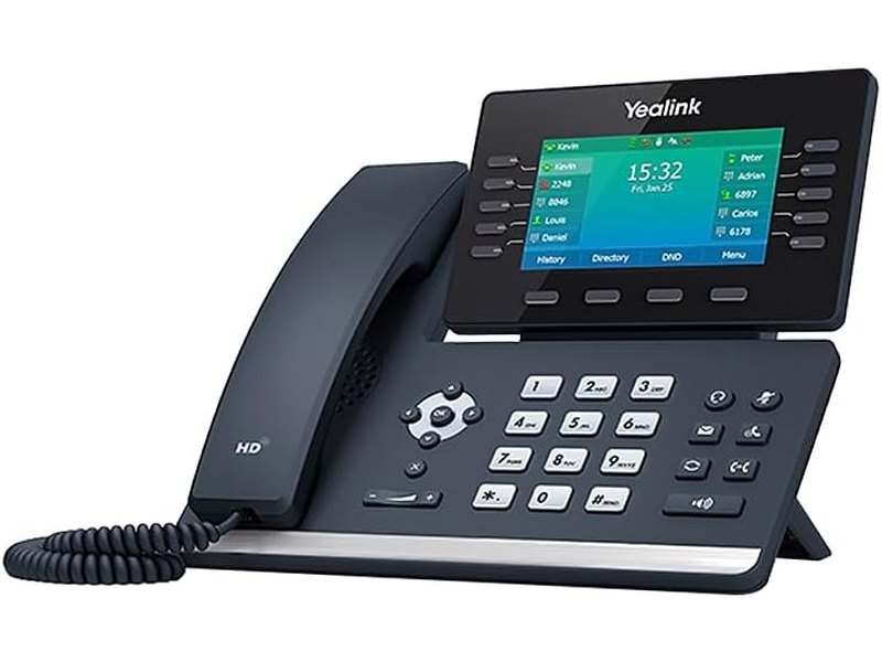 Yealink SIP-T54W 16-Line IP Phone with Handset, Bluetooth and Wi-Fi, 4.3" LCD Screen