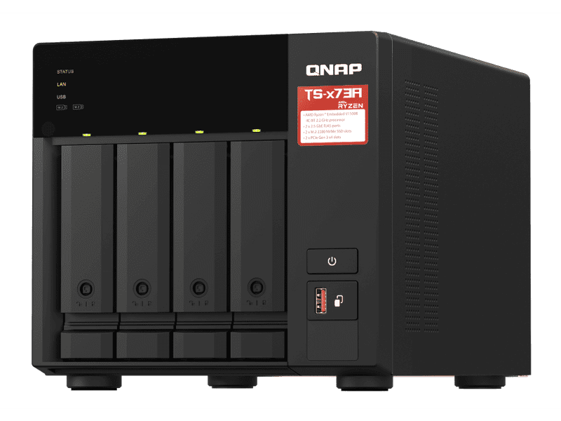 QNAP 4 Bay NAS AMD Ryzen Quad Core 2.2Ghz