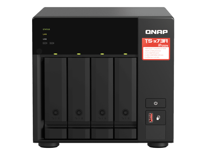 QNAP 4 Bay NAS AMD Ryzen Quad Core 2.2Ghz