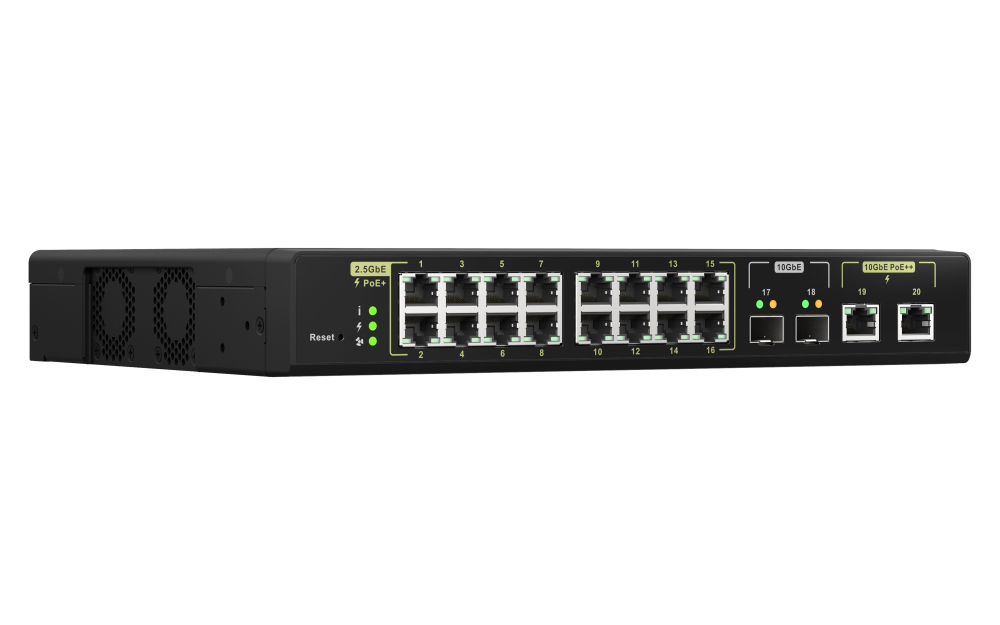 QNAP QSW-M2116P-2T2S 16 ports 2.5GbE RJ45 web managed switch