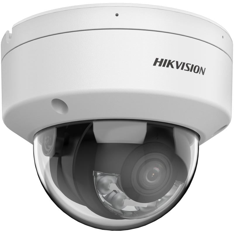 Hikvision Hybrid ColorVu 2CD2167G2H-LISU 6MP Dome Camera, Fixed 2.8mm, IR 30M, Mic, 3Yr