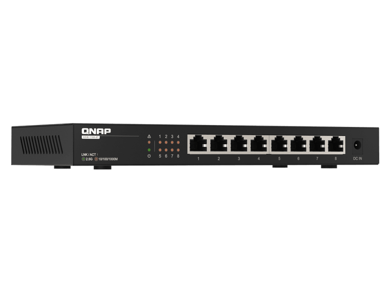QNAP QSW-1108-8T 8 port 2.5Gbps auto negotiation 2.5G/1G/100M unmanagement switch 2 Yr WTY