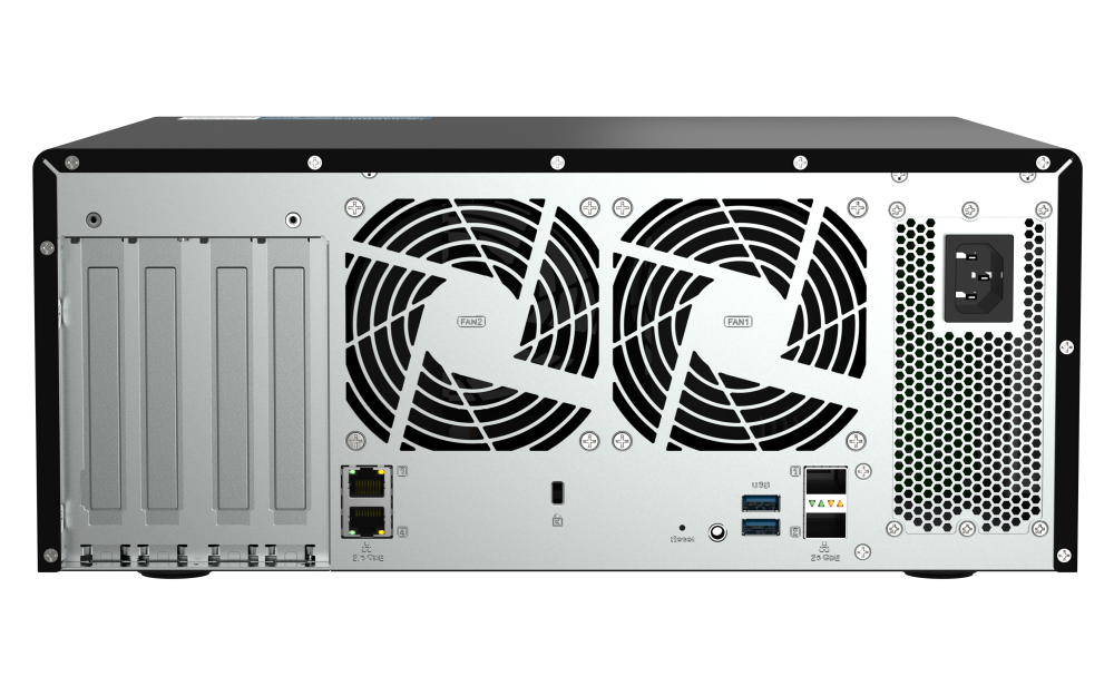 QNAP TS-h1290FX-7232P-64G 12-Bay U.2 NVMe PCIe Gen4 x4 all-flash desktop NAS