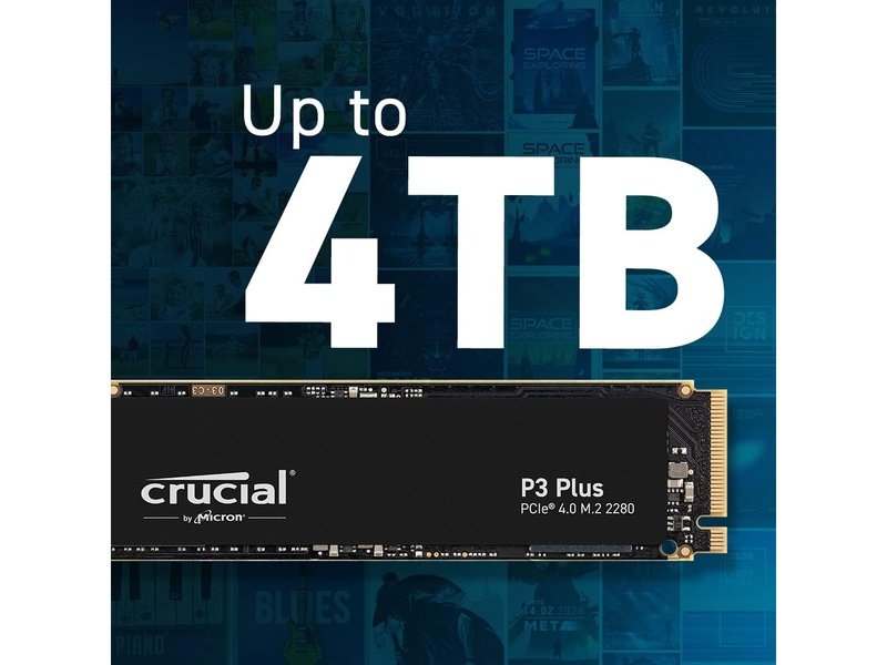 Crucial P3 Plus 1TB M.2 NVMe PCIe 4.0 SSD