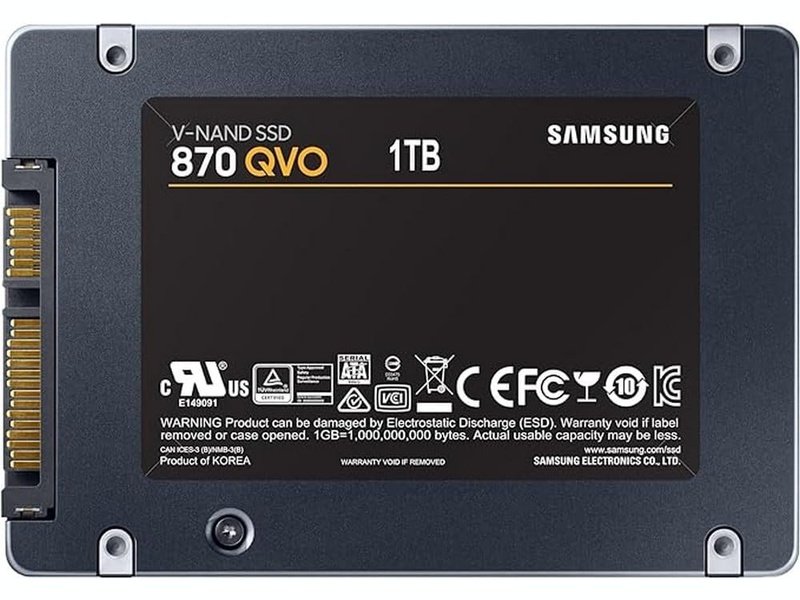 Samsung 870 QVO 1TB 2.5" SATA III 4-Bit MLC V-NAND SSD