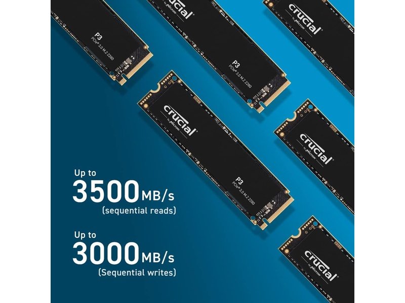 Crucial P3 2TB NVMe PCIe SSD CT2000P3SSD8 - Main Image