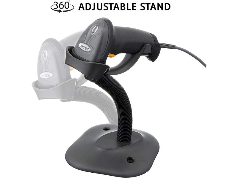 Zebra LS2208 Black with Stand USB Kit