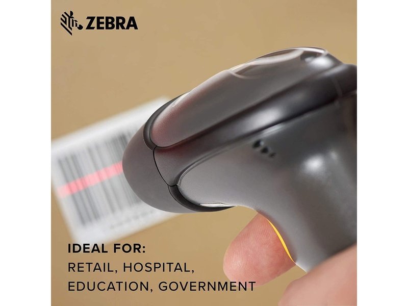 Zebra LS2208 Black with Stand USB Kit