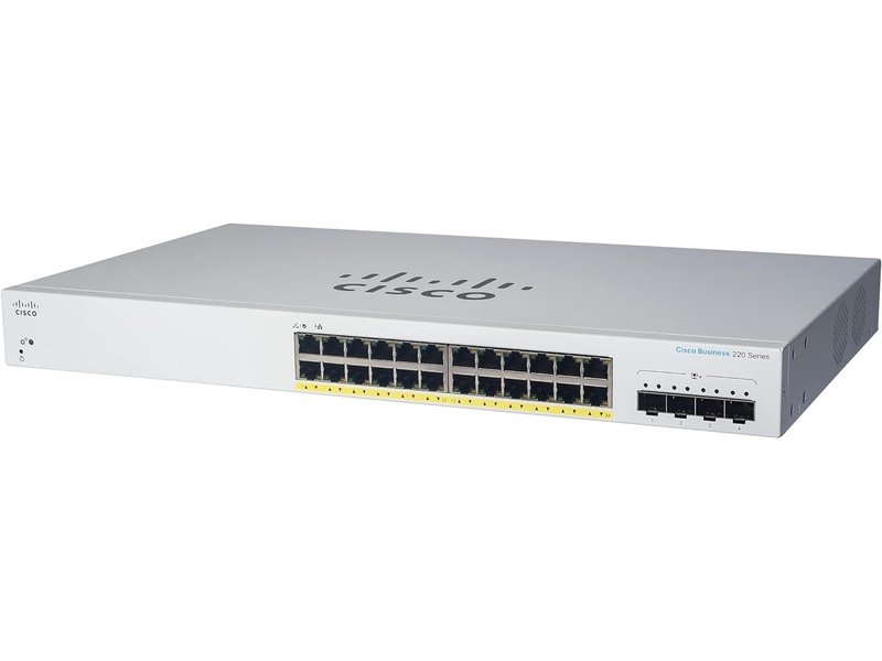 Cisco Business CBS220 24 Ports Manageable Ethernet Switch, PoE, 4x1G SFP