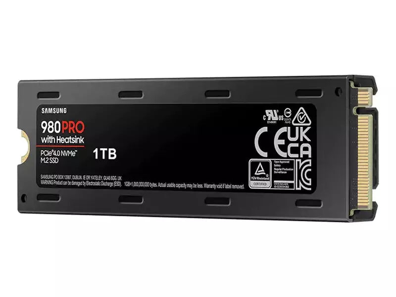 Samsung 980 Pro 1TB M.2 NVMe PCIe 4.0 SSD with Heatsink