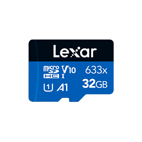 Lexar® High-Performance 633x 32GB microSDHC™/microSDXC™ UHS-I Card BLUE Series