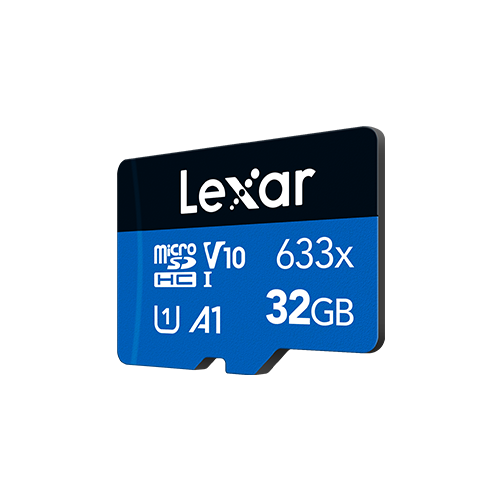 Lexar® High-Performance 633x 32GB microSDHC™/microSDXC™ UHS-I Card BLUE Series