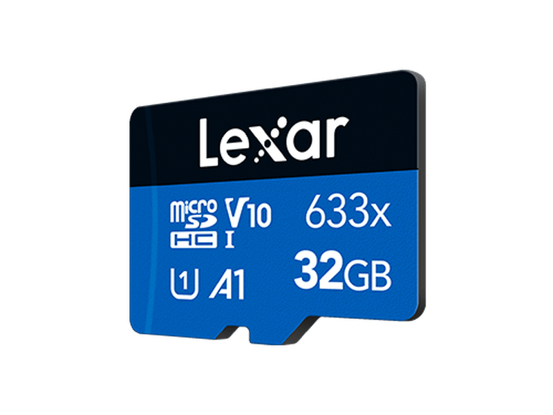 Lexar® High-Performance 633x 32GB microSDHC™/microSDXC™ UHS-I Card BLUE Series