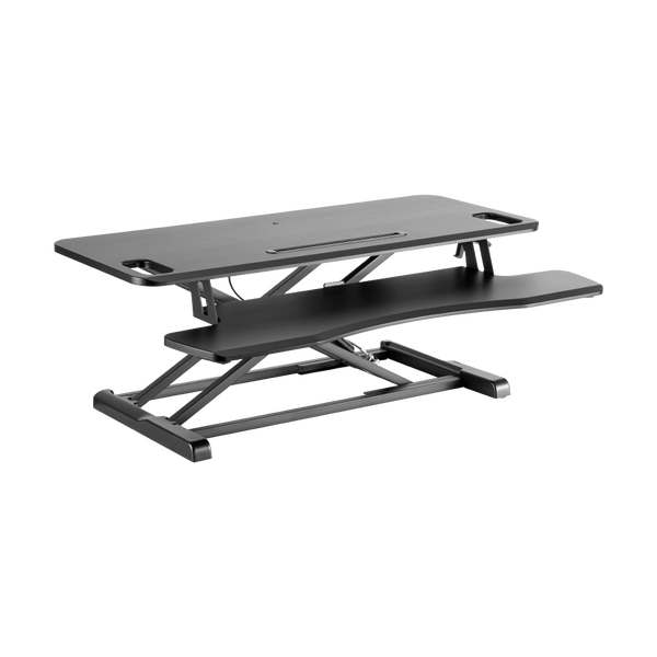 Brateck DWS28-02N Gas Spring Sit-Stand Desk Converter With Keyboard Tray Deck
