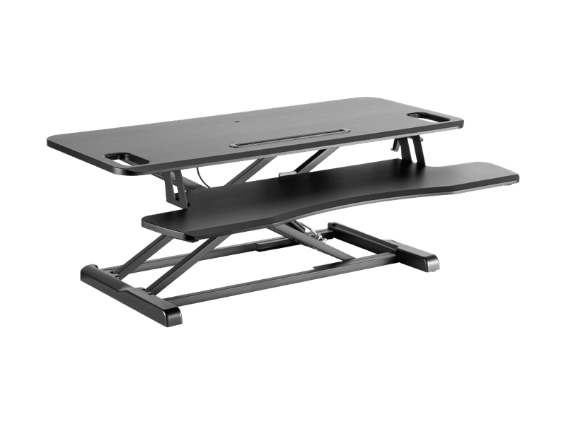 Brateck DWS28-02N Gas Spring Sit-Stand Desk Converter With Keyboard Tray Deck