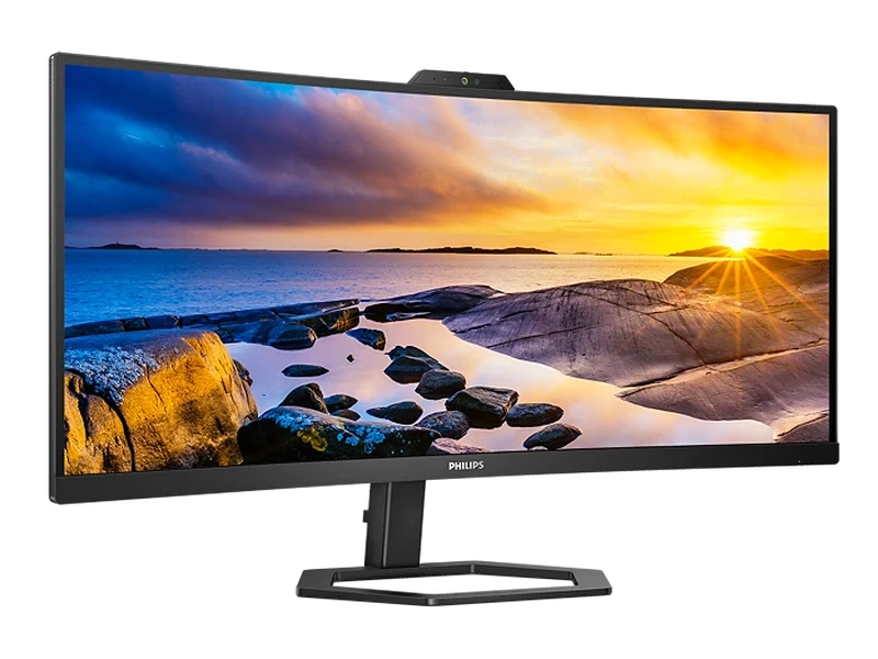 Philips 34E1C5600HE 34" Curved Monitor with USB-C Docking, USBHub, SPEAKERS, Webcam