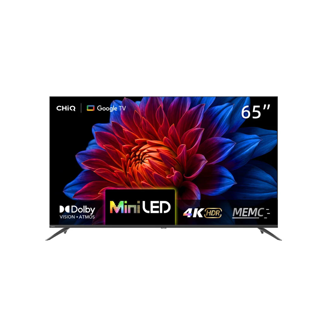 CHiQ 65M810N 65" Smart Google TV 4K QD Mini LED 144Hz 400nit, HDR10 / HLG, Dolby DAP/DBX, 600x300 VESA 3 Year Warranty