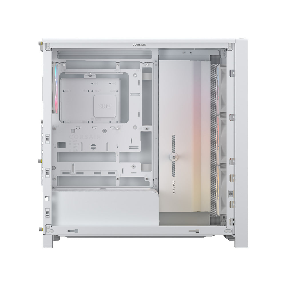 Corsair FRAME 4000D LCD RS ARGB Premium Mid-Tower E-ATX PC Case - White
