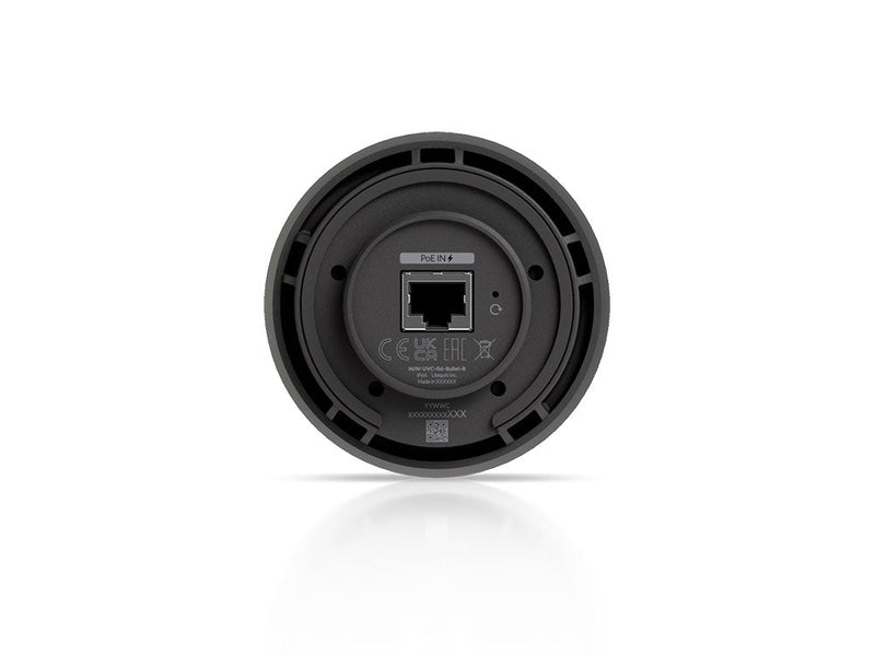 Ubiquiti G6 Bullet Black,All-weather 4K PoE Camera,With a 1/1.8' 8MP Image Sensor,Multi-TOPs AI Engine, Long-range IR Night Vision 30m,IP66