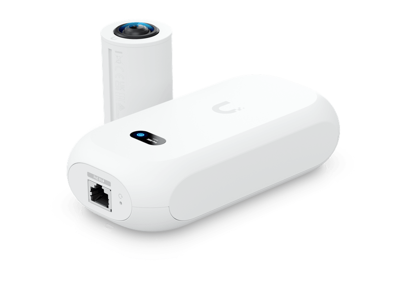 Ubiquiti UVC-AI-THETA Camera 8MP Wide Angle Lens 97.5˚ H , 12MP Fisheye 360˚ Lens, Colour LCM Display For Device Status Monitoring