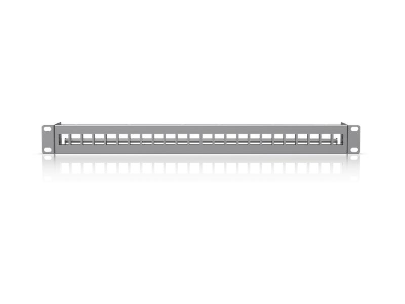 Ubiquiti 24-Port Blank Keystone Patch Panel, Silver, 1U 24-port, Ideal for Keystone Module Installation