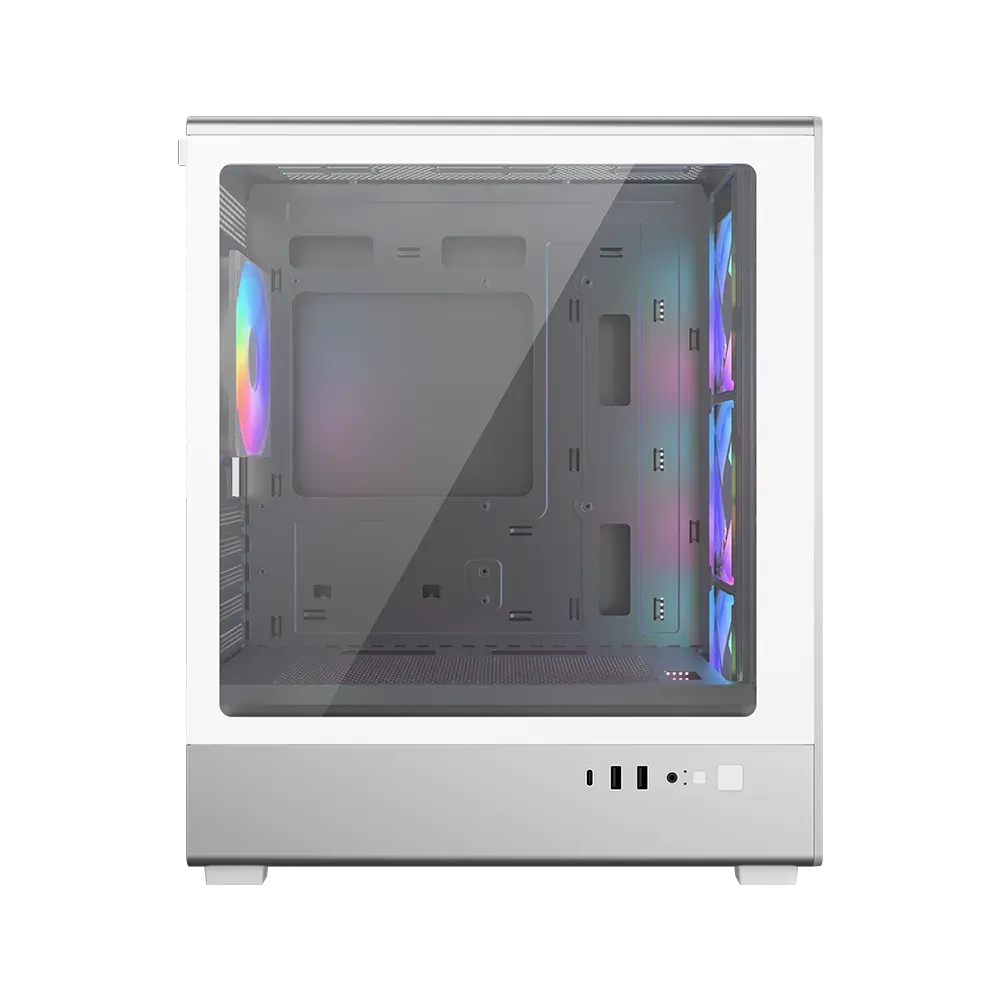Cooler Master Elite 350 ARGB Micro-ATX Mini Tower Case - White