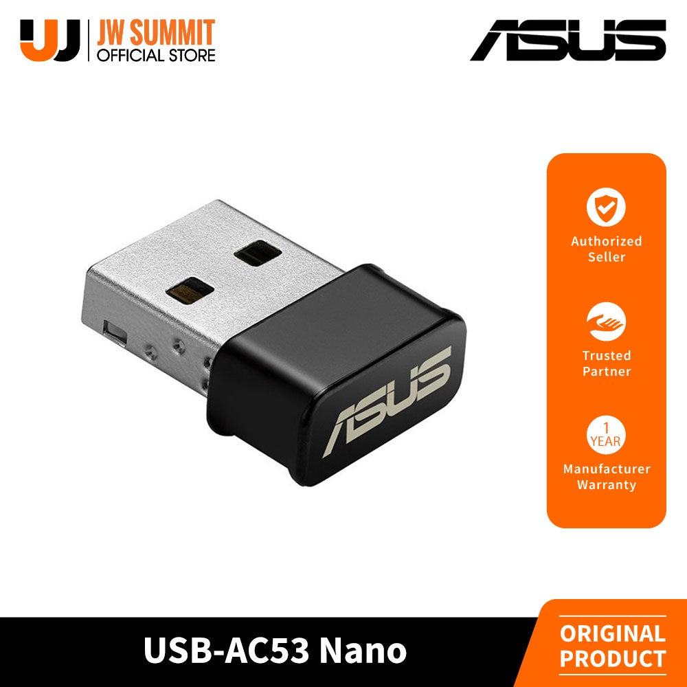 ASUS USB-AC53 Nano AC1200 Dual-Band USB Wi-Fi Adapter