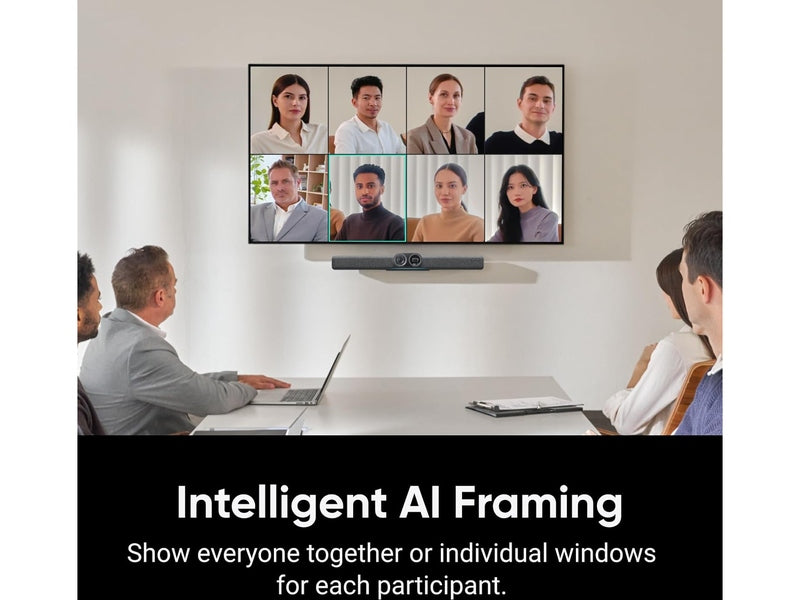 Insta360 Connect - AI Conference Room System with Android OS, Zoom Certified, Dual-4K Cameras, Speaker Tracking, 14-Mic Array, Voice Pickup to 33ft, Whiteboard Mode, Work with Teams/Google Meet/Webex