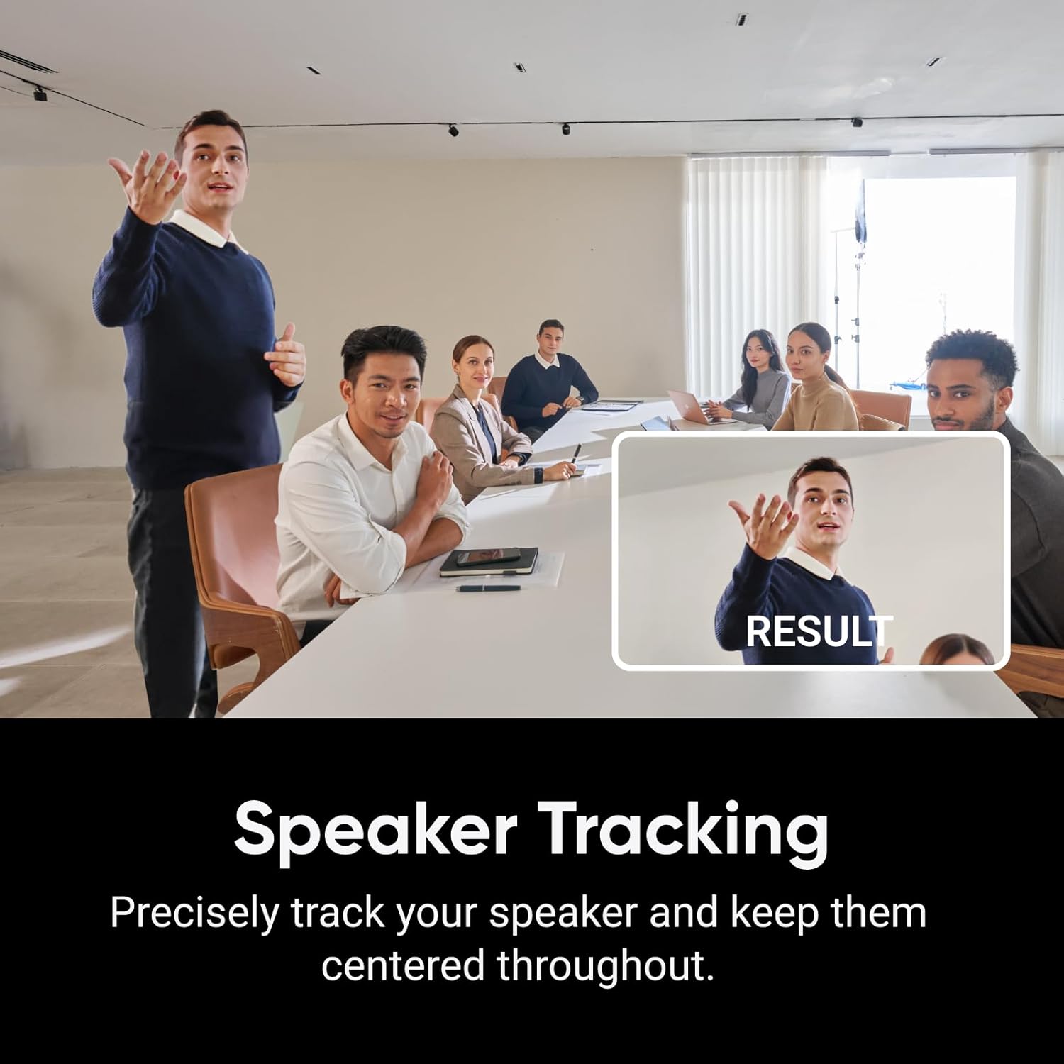 Insta360 Connect - AI Conference Room System with Android OS, Zoom Certified, Dual-4K Cameras, Speaker Tracking, 14-Mic Array, Voice Pickup to 33ft, Whiteboard Mode, Work with Teams/Google Meet/Webex