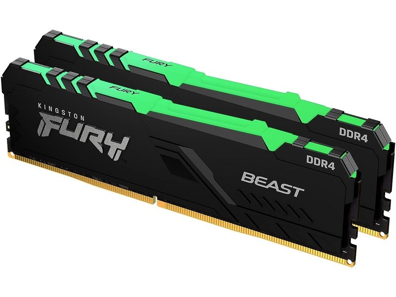 Kingston Fury Beast RGB DDR4 16GB 2 x 8GB 3200MHz CL16 Desktop RAM