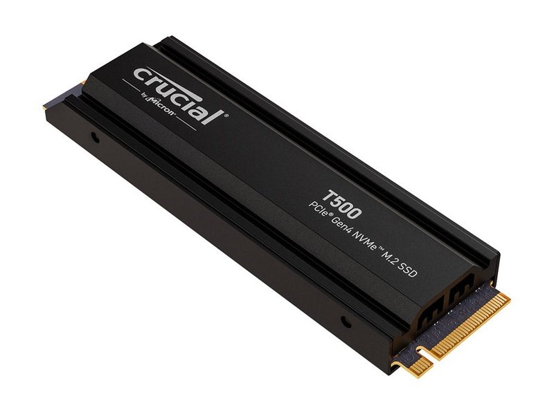 Crucial T500 PCIe Gen4 NVMe SSD with Heatsink 2TB - CT2000T500SSD5