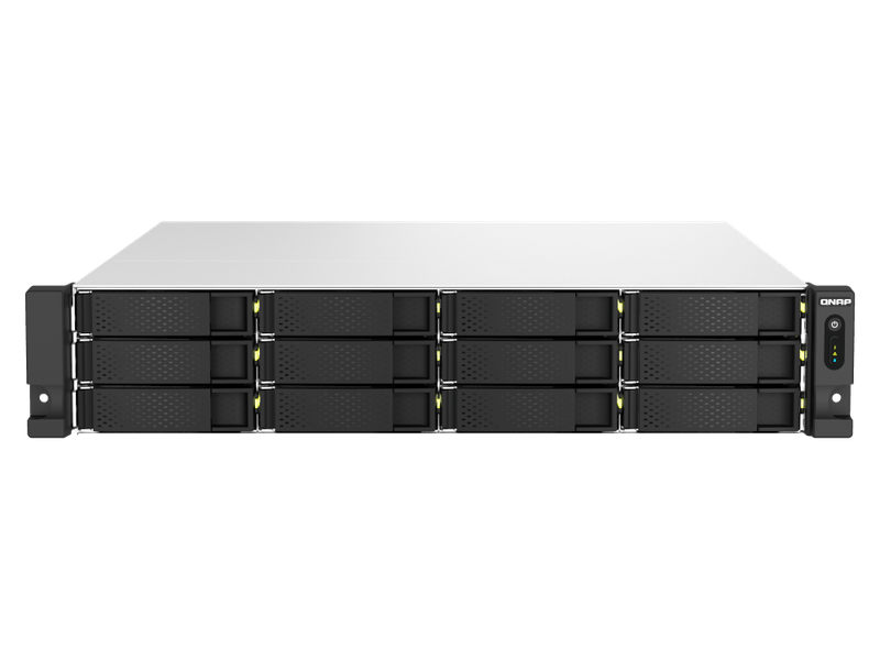 QNAP TS-h1887XU-RP-E2336-32G18-Bay 2U rackmount NAS Intel Xeon E-2336 6 cores/12 threads 2.9 GHz processor boost up to 4.8 GHz 32 GB ECC DDR4 3 Yrs WTY