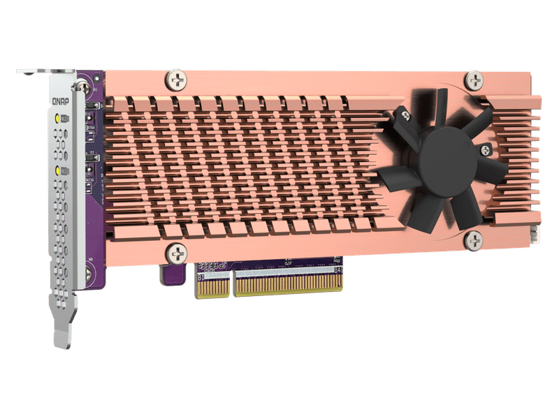 QNAP DUAL M.2 22110/2280 PCIE Gen3 x 4 NVME SSD EXPANSION CARD
