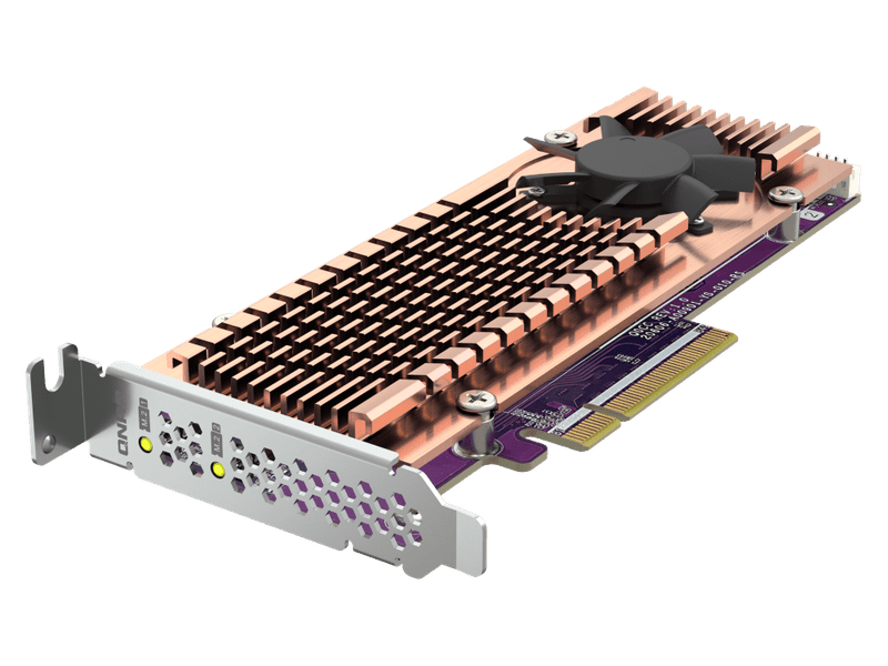 QNAP DUAL M.2 22110/2280 PCIE Gen3 x 4 NVME SSD EXPANSION CARD