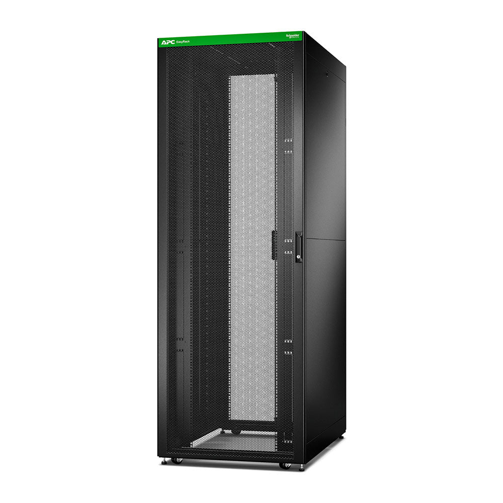 Easy Rack ER8822, 48U, Black, With Roof, Castors, Feet, 4 Brackets, and Side Panels, No Bottom