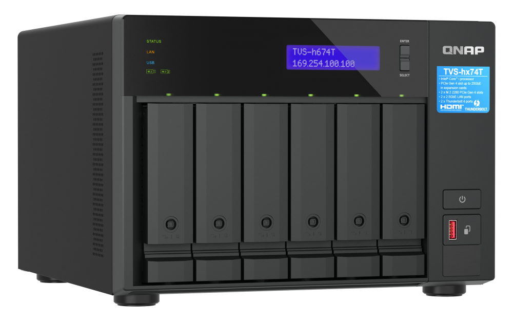 QNAP TVS-h674T-i5-32G 6-bay QuTS hero NAS