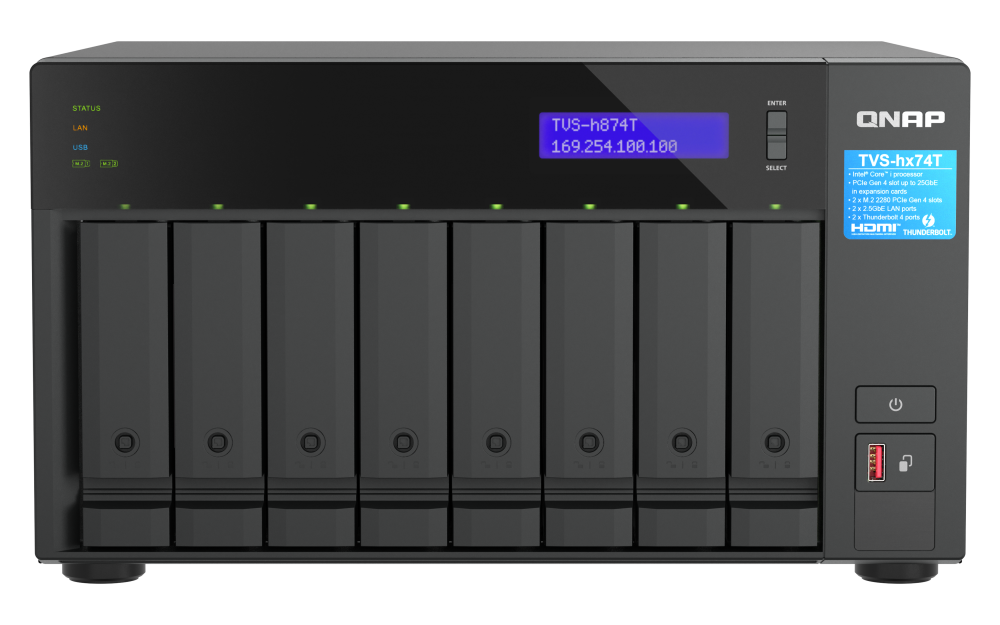 QNAP TVS-h874T-i9-64G 8-bay QuTS hero NAS