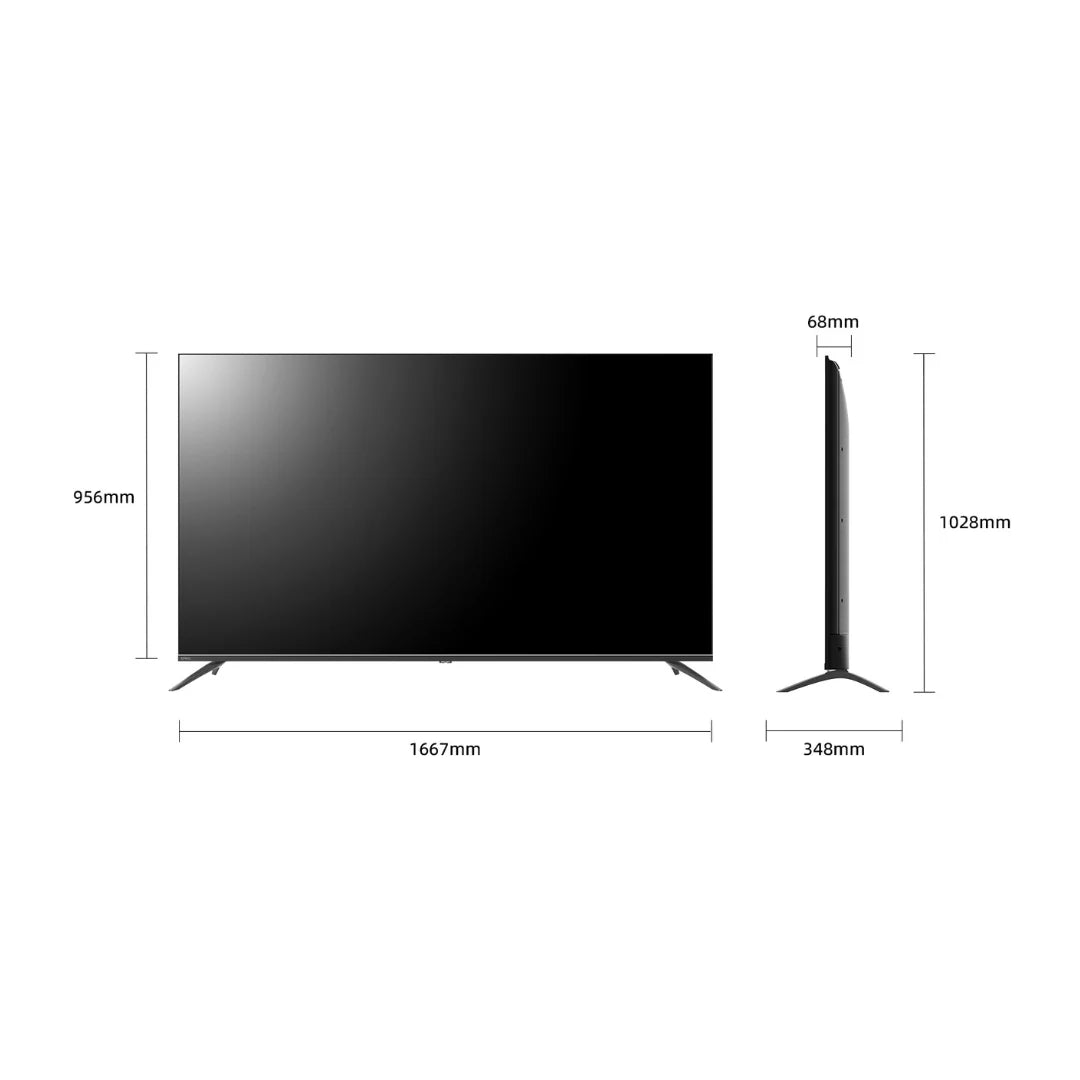 CHiQ 75M810N 75" Google TV 4K QD Mini LED 144Hz 400nit, HDR10 / HLG, Dolby DAP/DBX, 400x200 VESA 3 Year Warranty
